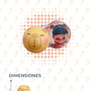 PELOTA RELAX CAPIBARA PAQ 12 PIEZAS 25F-113 P53