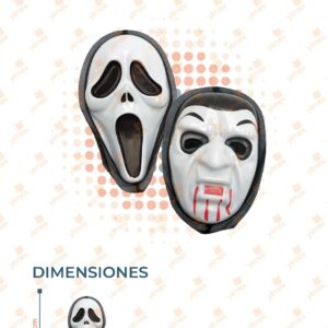 MÁSCARAS DE HALLOWEEN PAQ CON 10 PIEZAS B-32 N8