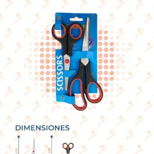 TIJERAS DOBLES PAQ CON 12 PIEZAS D-021 A25