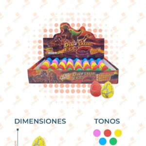 JUGUETE HUEVO CON DINOSAURIO CRECE CON AGUA PAQ CON 40 PIEZAS KL-2 L12
