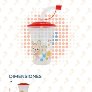 VASO DECORADO CON POPOTE PAQ CON 12 PIEZAS MW36-3A-28 O34