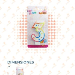 VELAS NÚMEROS PAQ CON 12 PIEZAS MW85E-1C-5 M2