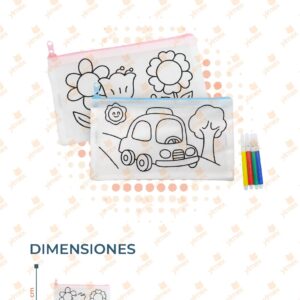 ESTUCHE COLORERA CON PLUMINES PARA DECORAR PAQ CON 12 PIEZAS R54V-54 A22