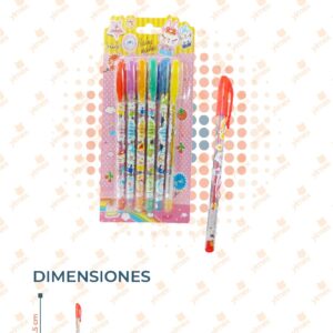 PLUMA DE GEL PAQ CON 6 PIEZAS WJ-6 B4