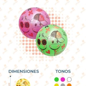 PELOTA INFLABLE DECORADA PAQ CON 12 PIEZAS XL-01 N15