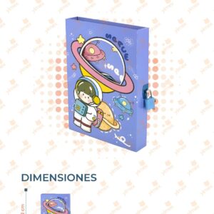 DIARIO DECORADO CON CANDADO POR PIEZA YONG-69 E13