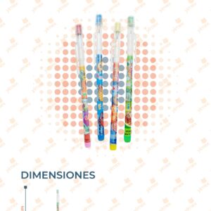 SET LÁPIZ DE PUNTILLAS DECORADO CON 4 PIEZAS 25S-6V K4