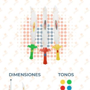 JUGUETE ESPADA CON LUZ PAQ CON 12 PIEZAS BJ-X11 R12