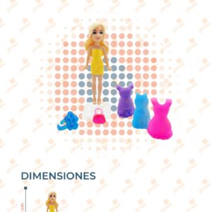 JUGUETE MUÑECA CON ACCESORIOS PAQ CON 20 PIEZAS G-51 R3