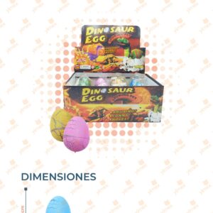 HUEVO DINOSAURIO CRECE EN AGUA PAQ CON 12 PIEZAS KL-1 L10