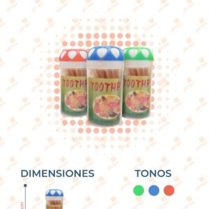 PALILLOS DENTALES PAQ CON 12 PIEZAS M126-6A-5 O39