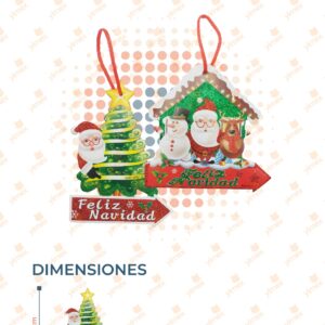 ADORNO NAVIDEÑO PAQ CON 5 PIEZAS M394-7A-12 N18