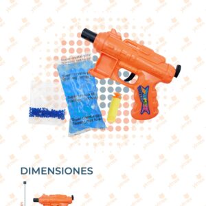 JUGUETE PISTOLA LANZA HIDROGEL POR PIEZA Q-686-2 S3