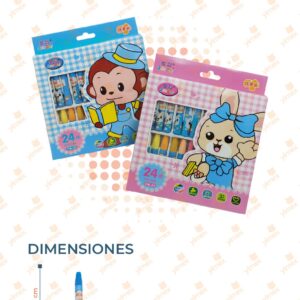 CRAYOLAS JUMBO PAQ CON 24 PIEZAS WJ-YH24 B22