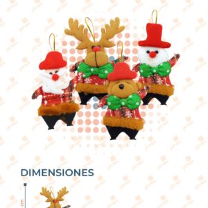 ADORNOS NAVIDEÑOS PAQUETE CON 12 PIEZAS X-782 N4