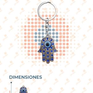 LLAVERO MANO OJO TURCO PAQ CON 12 PIEZAS Y-032 K16