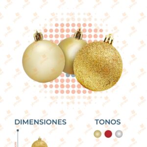 ESFERAS NAVIDEÑAS PAQUETE CON 10 PIEZAS YONG-2376 N2