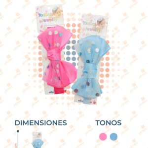 MOÑOS PARA CABELLO COLORES PAQ 12 PIEZAS YY-F41A J37