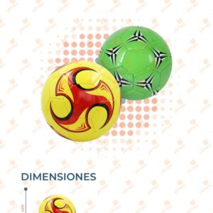 BALÓN FÚTBOL GRANDE DECORADO POR PIEZA ZQ-5 S3