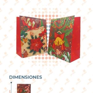 BOLSA DE REGALO NAVIDEÑA PAQ 12 PIEZAS D-075BOLSA M11