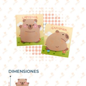 POST ITS DE CAPIBARA PAQ 12 PIEZAS HU-XX2464 A20
