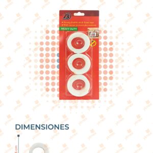 CINTA DOBLE CARA CON 3 PIEZAS JD-SM3 B17