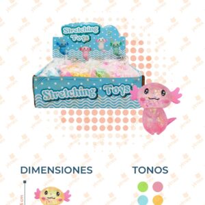JUGUETE SQUISH AJOLOTE PAQ 12 PIEZAS JT-569 L14