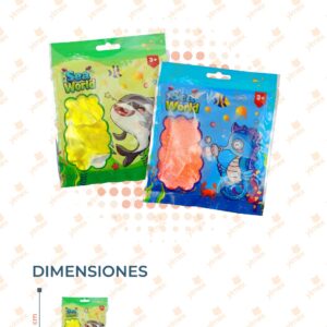 SLIME EN BOLSA PAQ CON 12 PIEZAS JT-587 L21