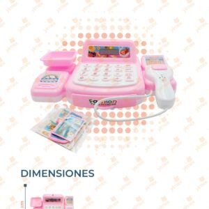 JUGUETE CAJA REGISTRADORA CON SONIDO Y ACCESORIOS POR PIEZA LU2235 Q27