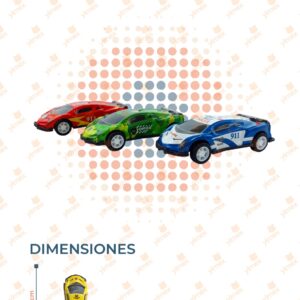 JUGUETE CARROS DEPORTIVOS PAQ CON 6 PIEZAS QH-123-2G S12