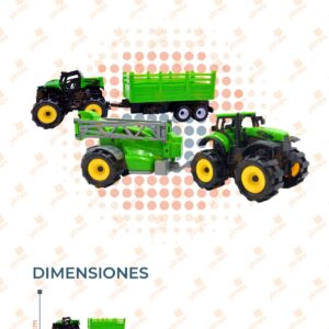 JUGUETE TRACTOR CON REMOLQUE POR PIEZA QH-669-19B S6