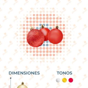 ESFERA NAVIDEÑA  PAQ 12 PIEZAS S-024 N5