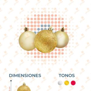 ESFERA NAVIDEÑA PAQ 6 PIEZAS S-028 N5