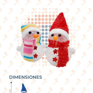 MONO DE NIEVE CON LUZ PAQ 12 PIEZAS S-035 N8