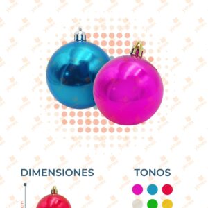 ESFERA NAVIDEÑA PAQ 6 PIEZAS S-042 N10