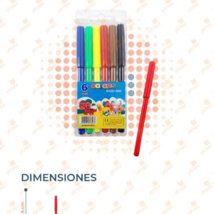 SET PLUMINES CON 6 PIEZAS PAQUETE CON 24 SETS WJ-858-6 C19