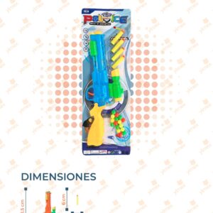 JUGUETE RIFLE CON DARDOS Y BOLITAS POR PIEZA 510-3 R27