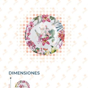 PLATO MELAMINA DECORADO POR PIEZA AB-0932-8 O14