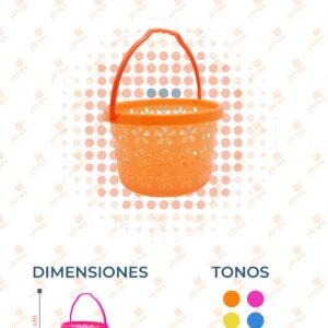 CESTA DE PLÁSTICO POR PIEZA AK-3012-1 O46