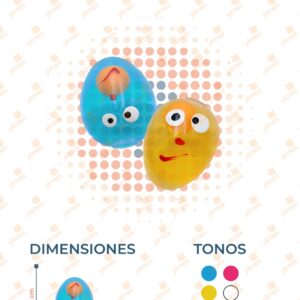 JUGUETE SQUISH HUEVITO PAQ 12 PIEZAS C2538 L29