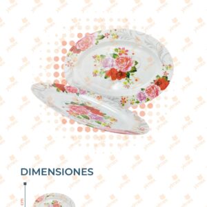 PLATO MELAMINA POR PIEZA D-089 O40