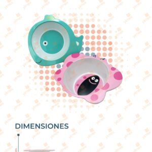 PLATO MELAMINA INFANTIL ANIMALITOS POR PIEZA D-091 O18