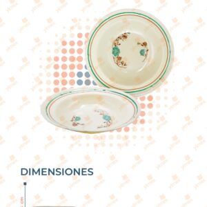 PLATO MELAMINA POR PIEZA D-097 O40