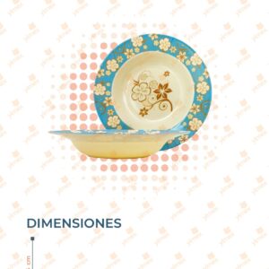 PLATO MELAMINA POR PIEZA D-098 O46