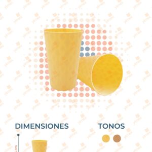 VASO COLORES PAQ CON 4 PIEZAS MW36-3A-11 O34