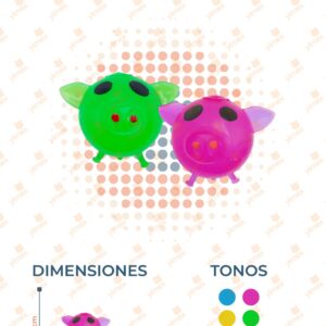 JUGUETE PUERQUITO SQUISH PAQ 12 PIEZAS Y-151 L30