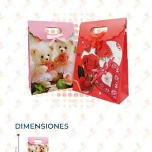BOLSA DE REGALO AMOR PAQ 12 PIEZAS 1-25ZA-10 M17