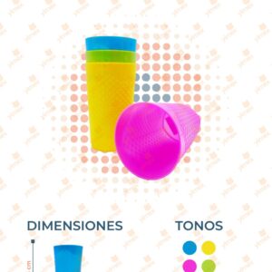 VASO DE PLASTICO PAQ 4 PIEZAS E6247 O25