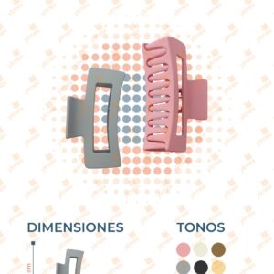 PINZA PARA CABELLO PAQ 12 PIEZAS F-035 J5