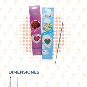 INCIENSO PAQ CON 20 PIEZAS M18-28F-1 G13